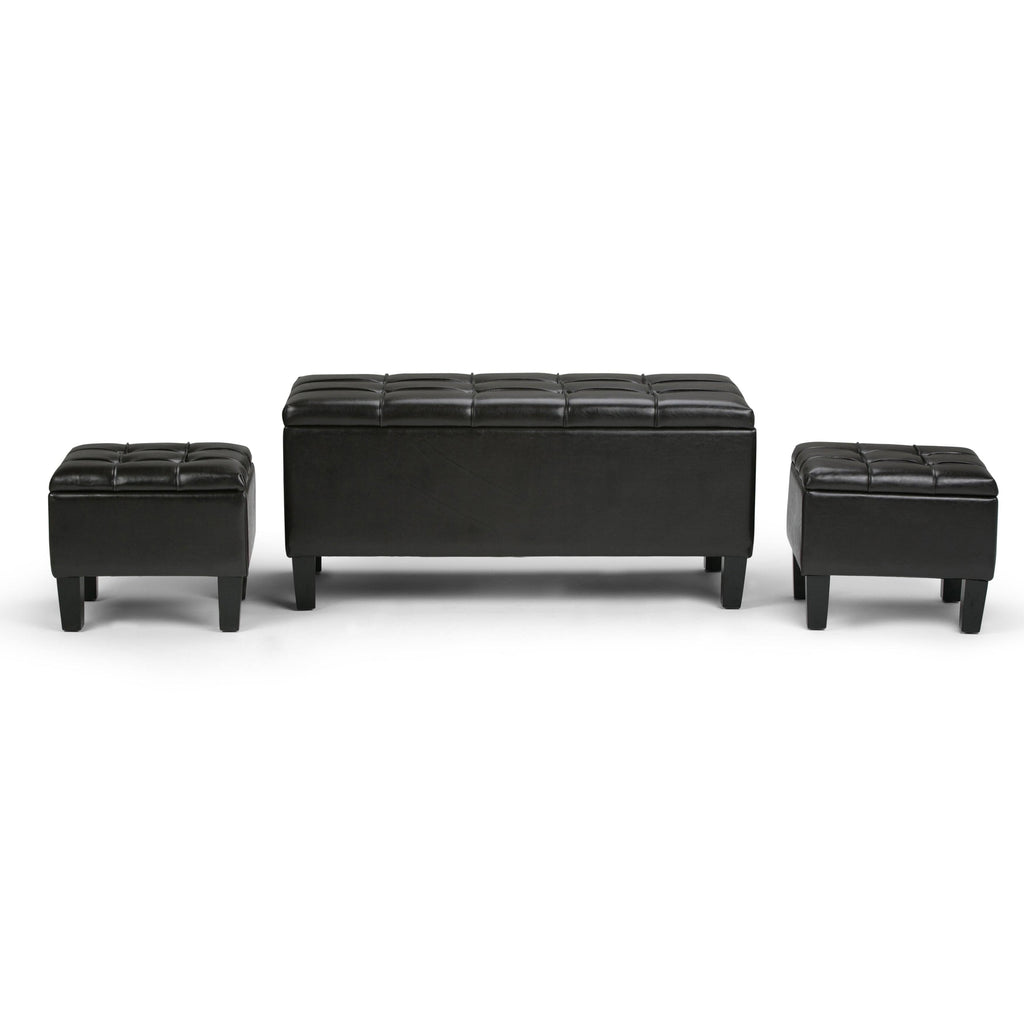 Natural Rectangle Storage Ottoman Z947