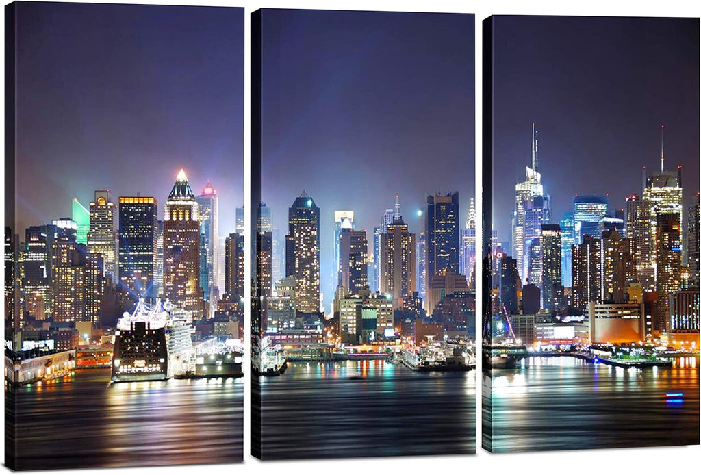 3 Piece Framed Eiffel Tower Canvas Art Multi Panel Split Prints V999