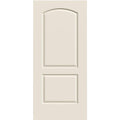 Primed 2-Panel Round Top Solid Core Molded Composite Slab Door 36-in x 80-in V82659