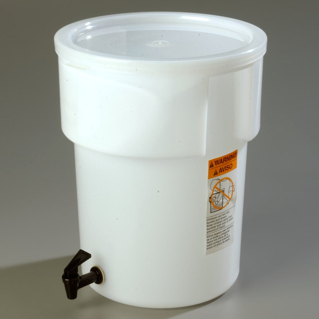 White 5 Gallon Polyethylene Beverage Dispenser K9747