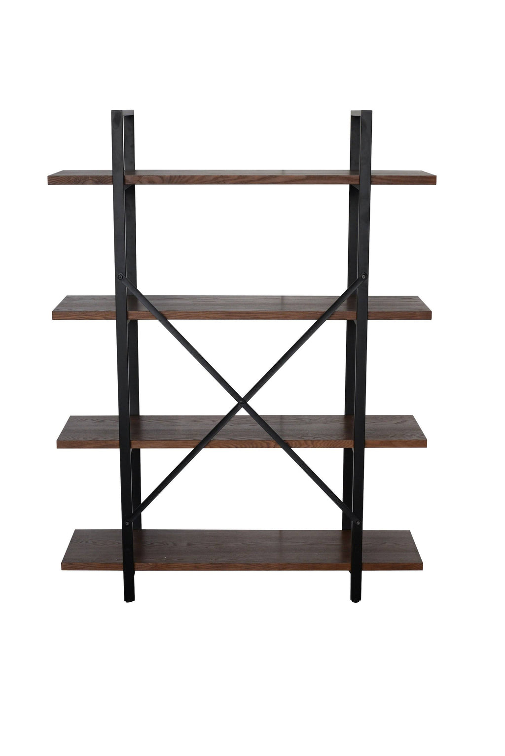 Walnut Brown 4 Shelf Etagere Bookcase Y778