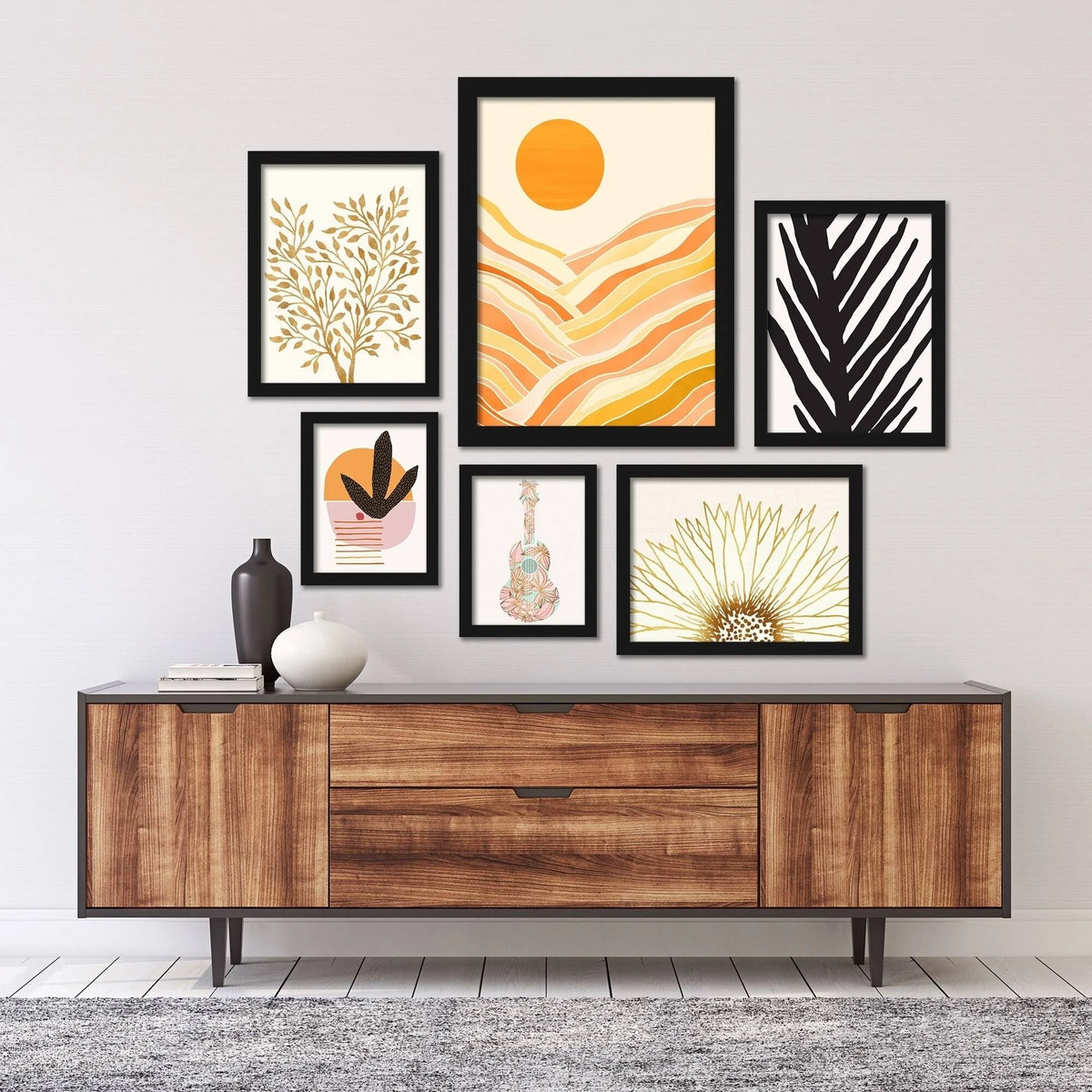 Black Framed Gallery Wall Set K69389