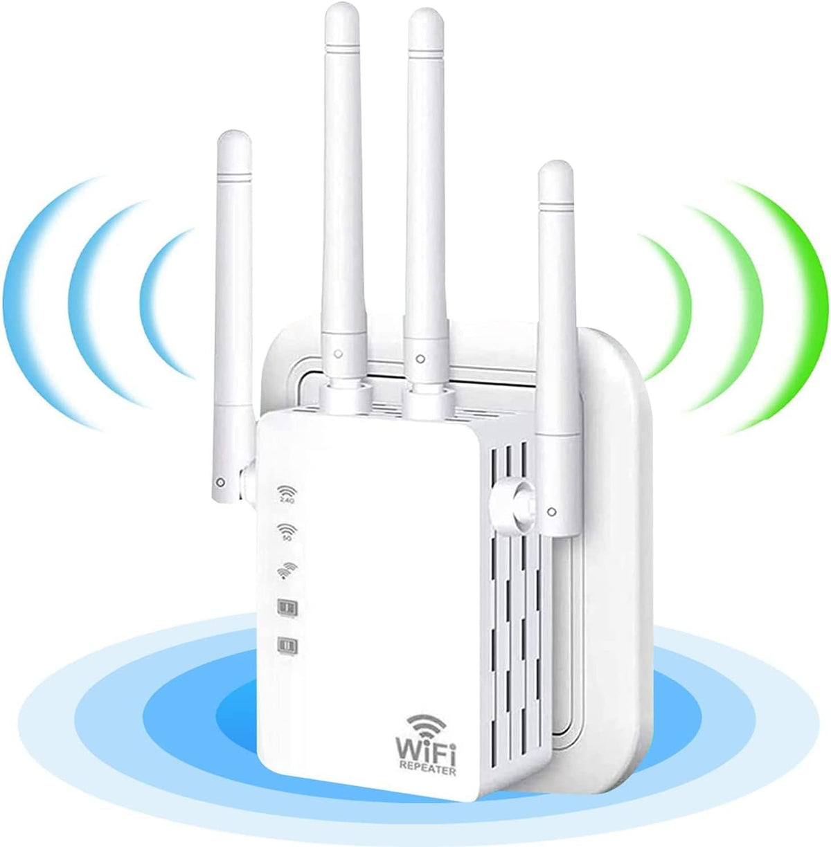 WiFi Extender Wireless Signal Repeater Booster 1200Mbps Dual Band 4 Antennas Pack of 2 G250672