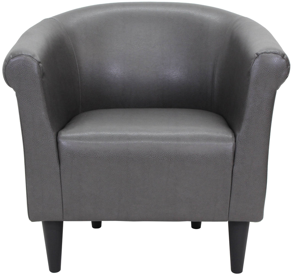 Faux Leather Bucket Accent Chair C46479