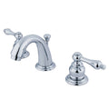 Chrome Two Handle Mini Widespread Lavatory Faucet with Retail Pop-Up T500