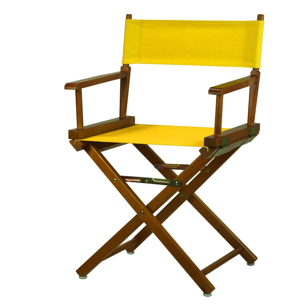 Honey Oak Frame Gold Canvas Director's Chair V39601