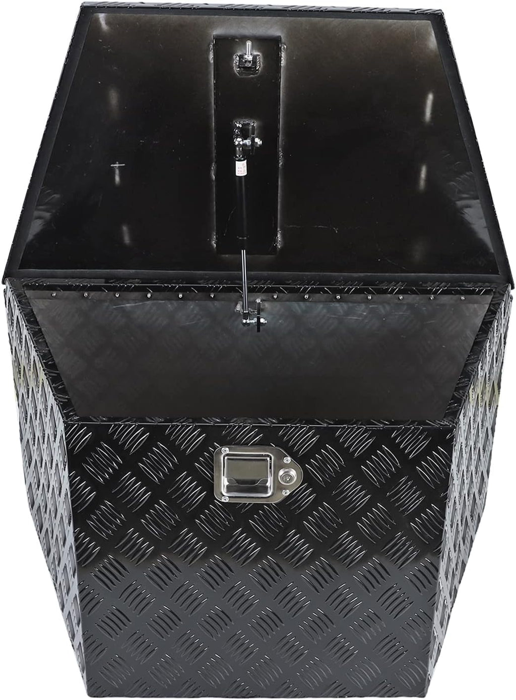 Black Heavy Duty Aluminum Trailer Tongue Tool Box with Lock J1927