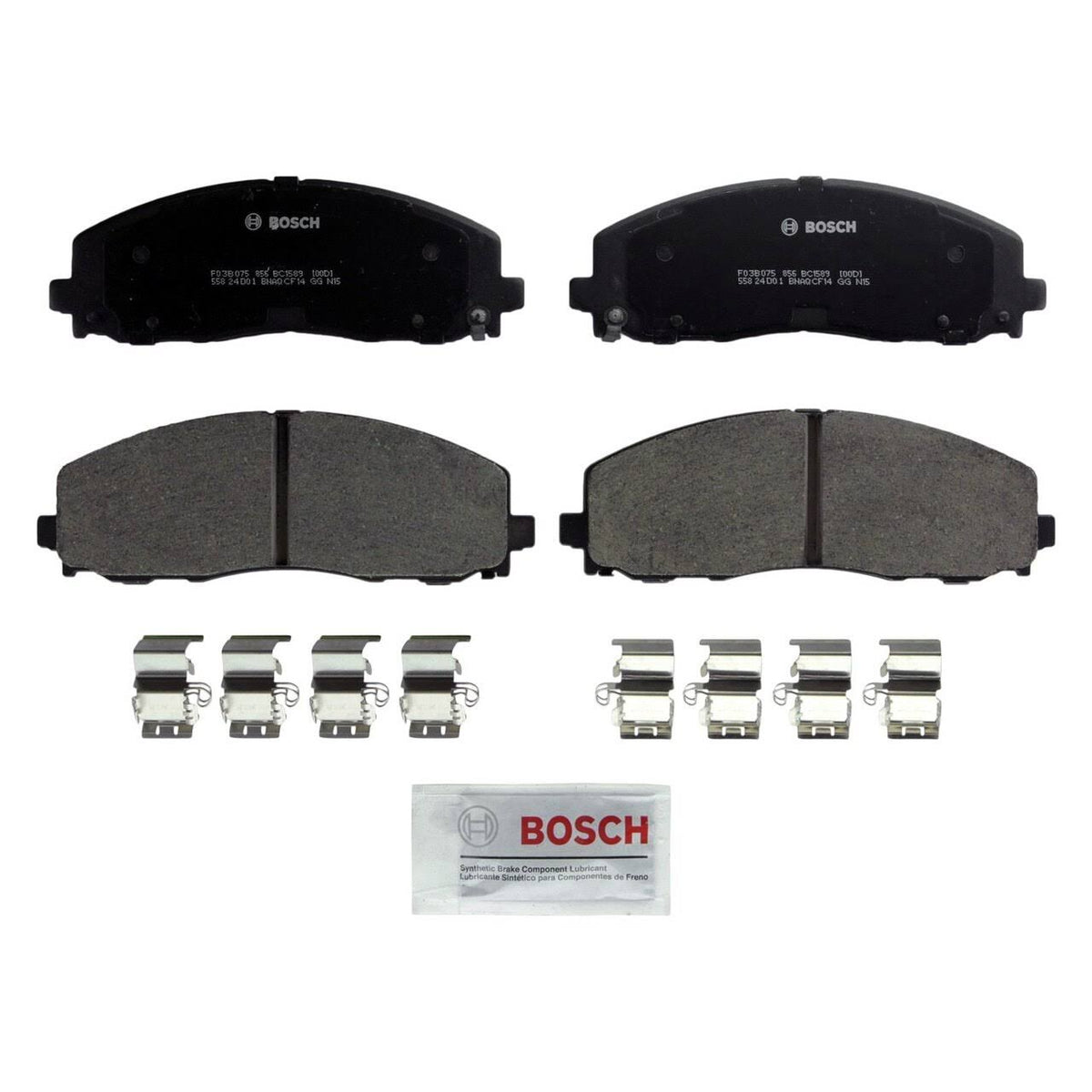 Bosch BC1589 QuietCast Premium Ceramic Front Disc Brake Pads S7217