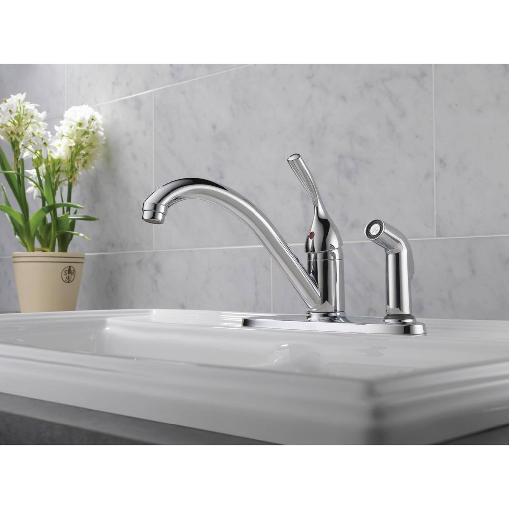 Chrome Single Handle Kitchen Faucet F444210