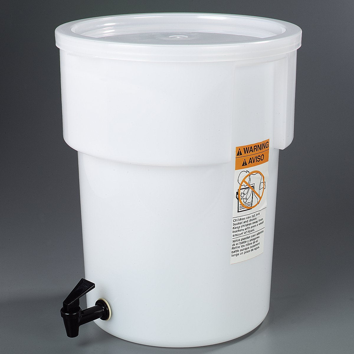 White 5 Gallon Polyethylene Beverage Dispenser K9747