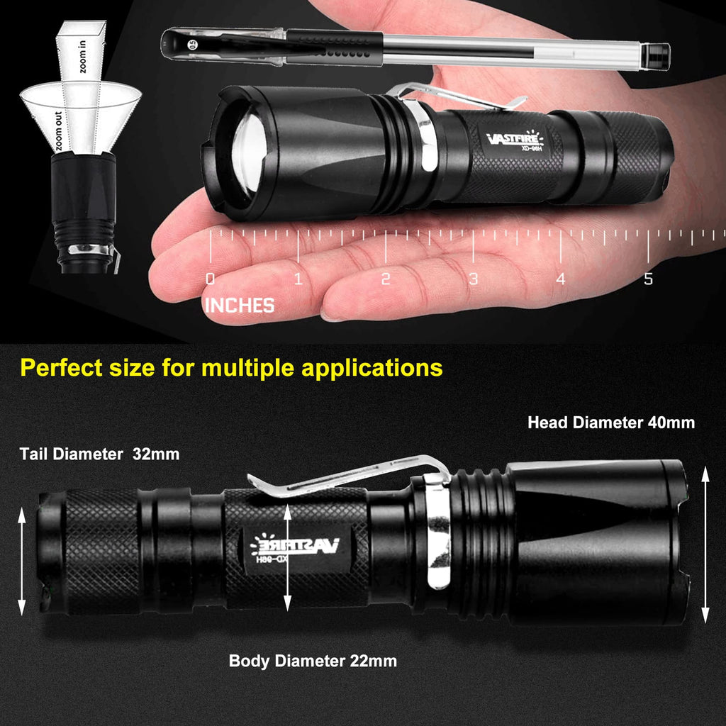 Zoomable Green Red UV Flashlight Black Light Tactical Torch T7254