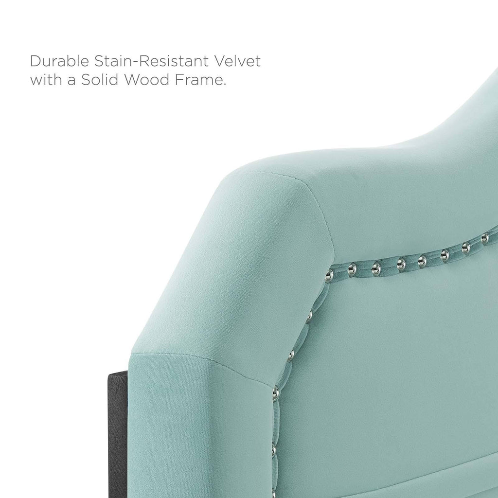 Mint Performance Velvet Headboard H85109