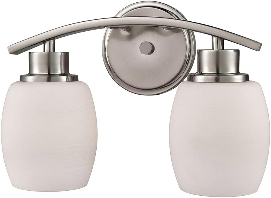 3-Light Bath Light in Oil Rubbed Bronze with White Lined Glass H45374