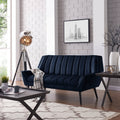 Navy Blue Velvet Sofa O769