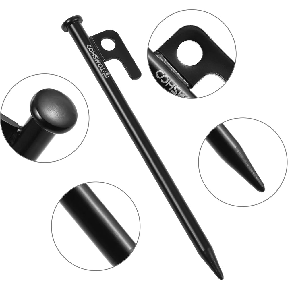 8 Inch /12 Inch Steel Tent Pegs with Storage Bag G87071