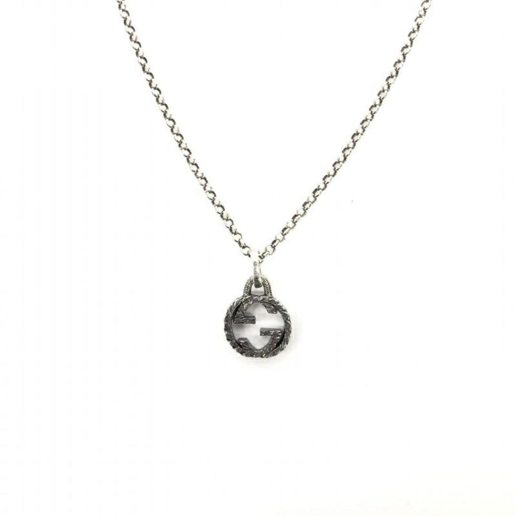 Silver Interlocking G Necklace W384581