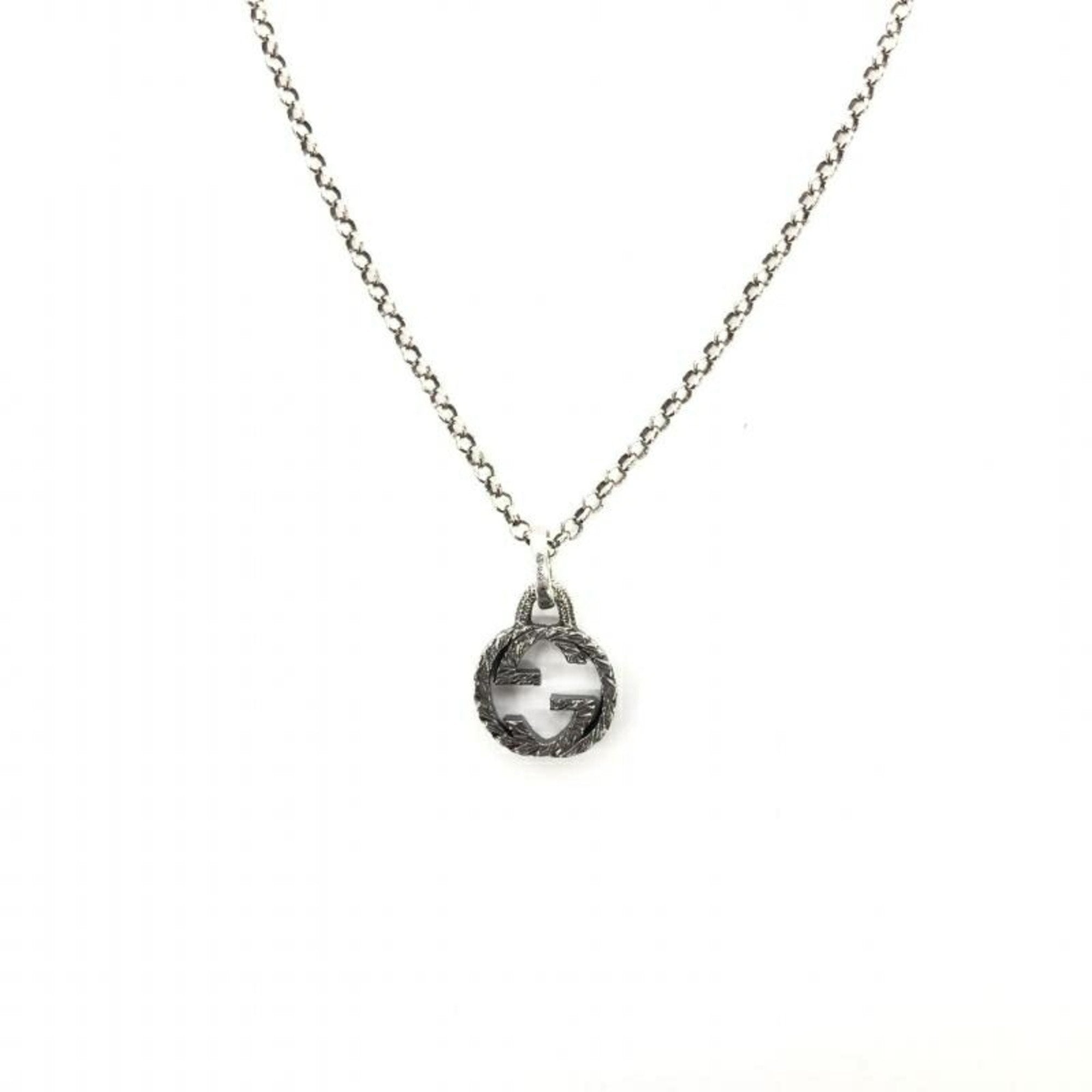 Silver Interlocking G Necklace W384581