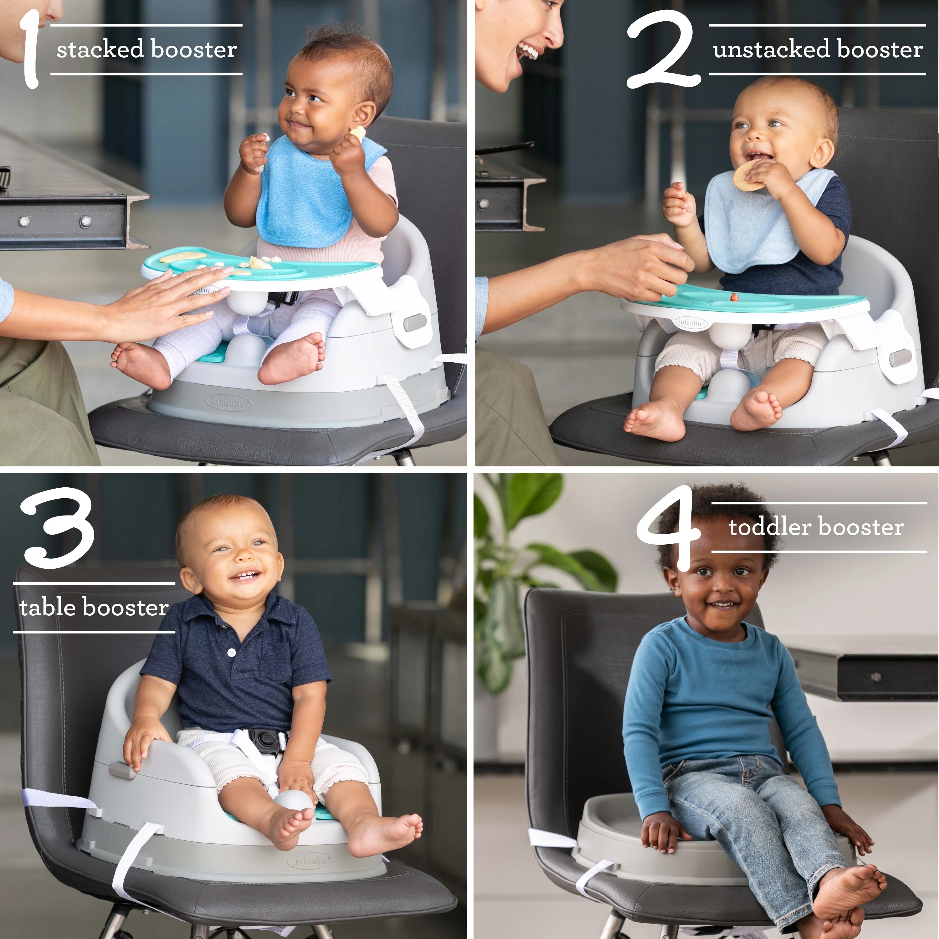 4-in-1 Feeding Booster Seat, Teal Y534124