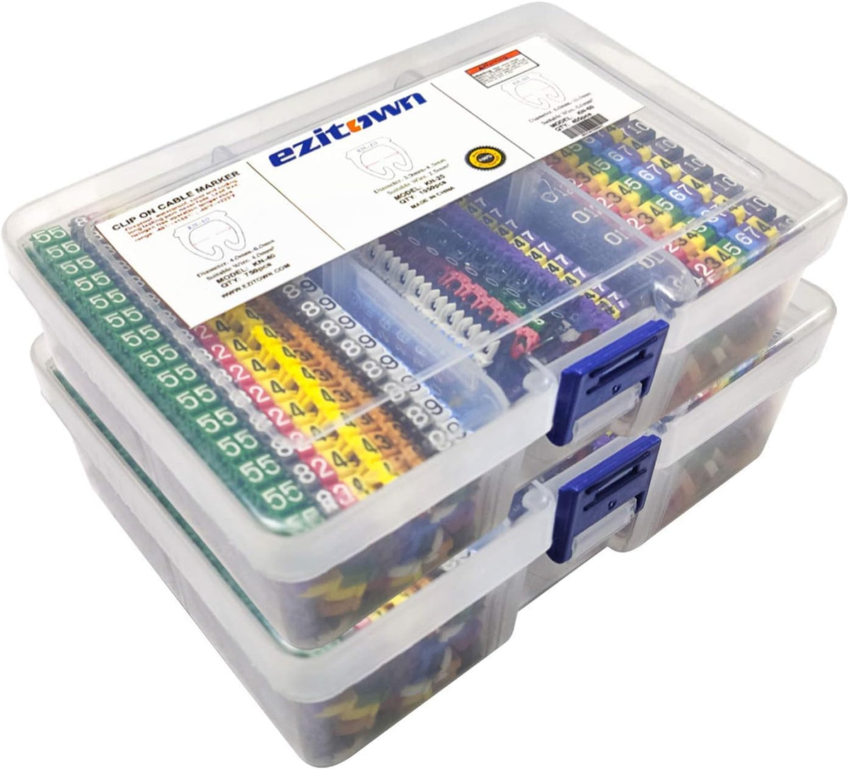 0-9 Coded Cable Marker Set, POM, diameter 3.0~10mm, 2200 Pieces C188086