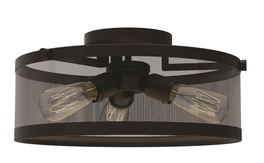 Graphite 16 inch 3 Light Semi-Flush Mount S8191