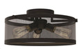 Graphite 16 inch 3 Light Semi-Flush Mount S8191