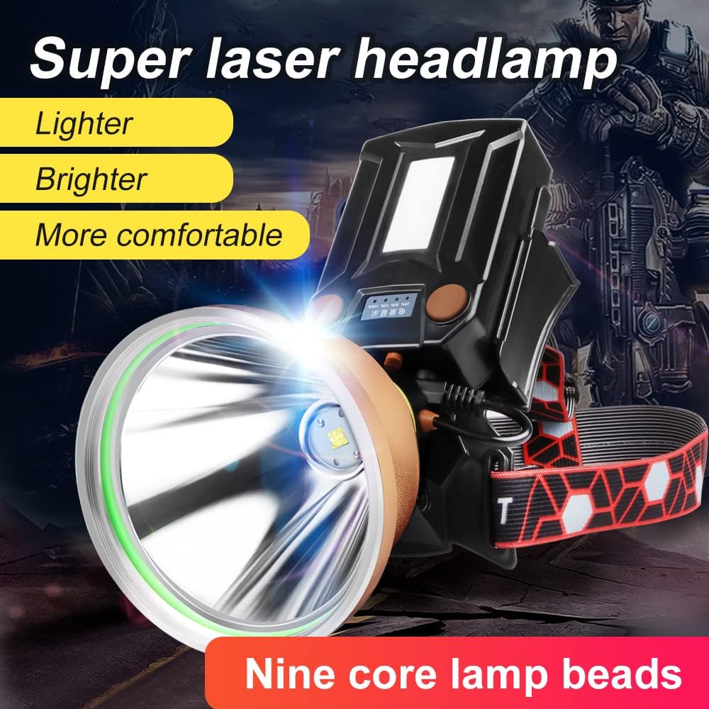 High Power LED USB Rechargeable Waterproof Headlamp V576712