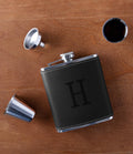 Black Leather Flask Set N69536