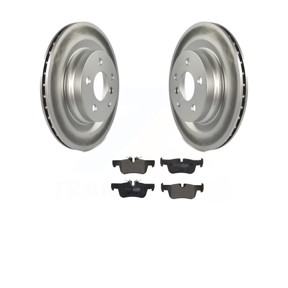 Rear Coated Disc Brake Rotors And Semi-Metallic Pads Kit V406