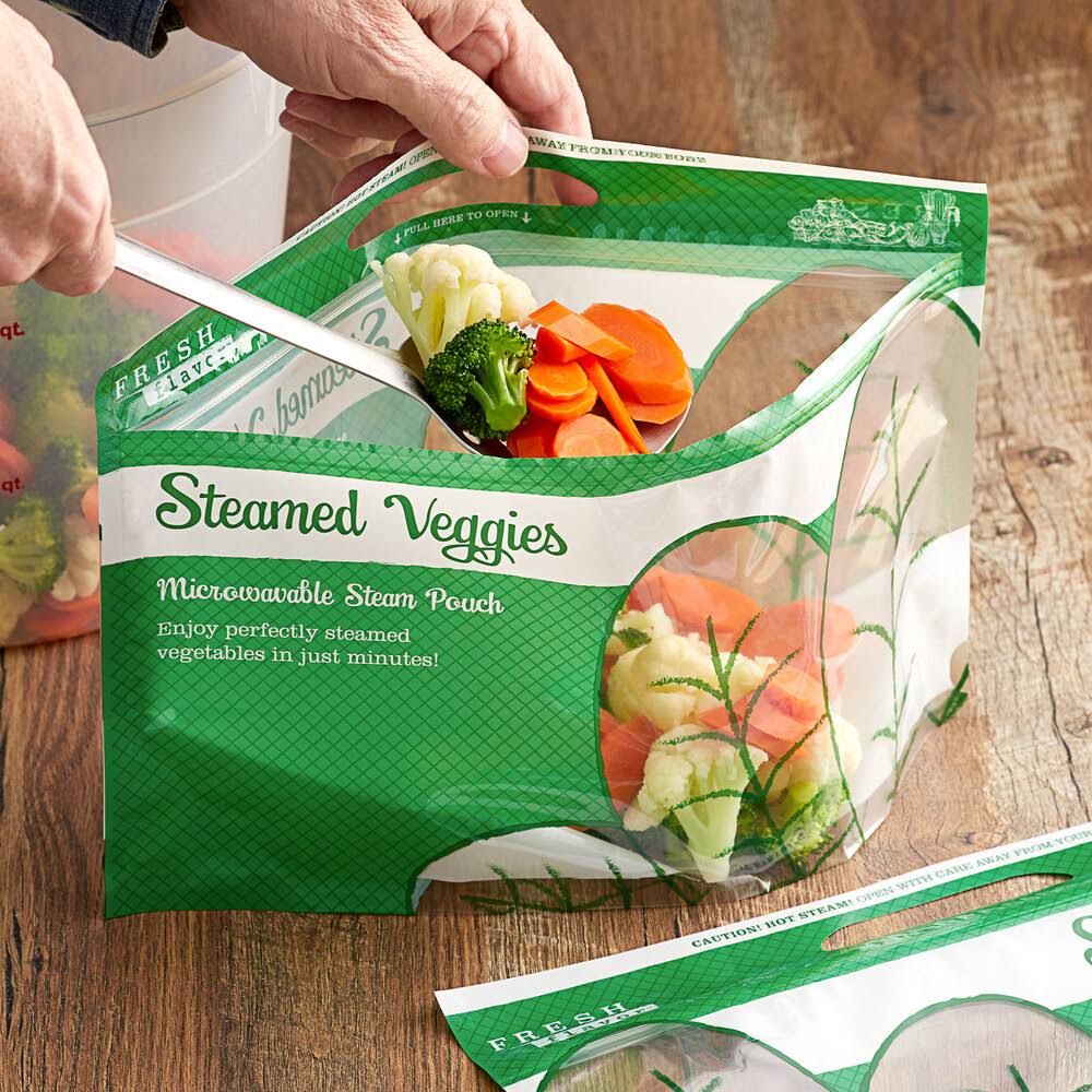 Large Fresh Flavor Steam Pouch - 250/Case J433043