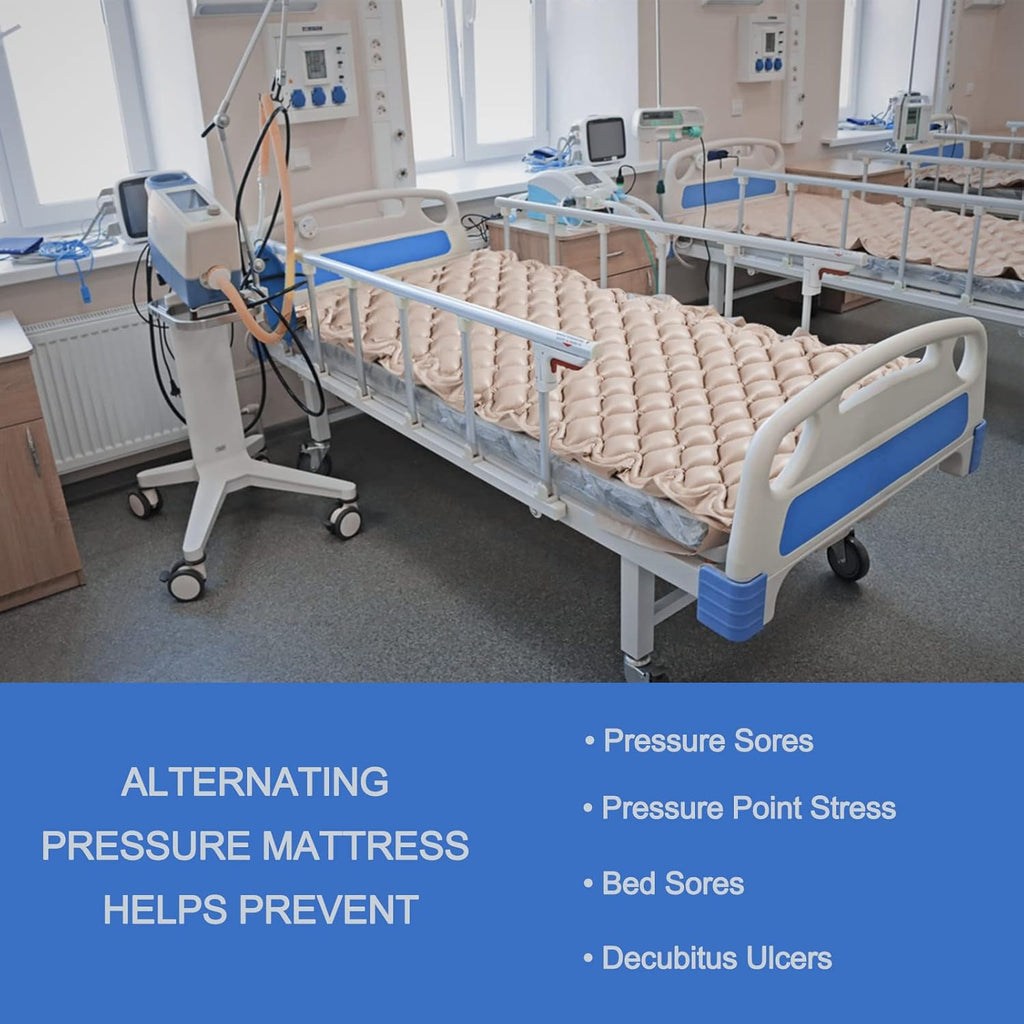 Alternating Pressure Pad Air Mattress Topper with Pump System, 36 x 78 x 3 L68506