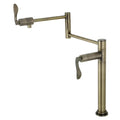 Antique Brass Deck Mount Pot Filler Q90068