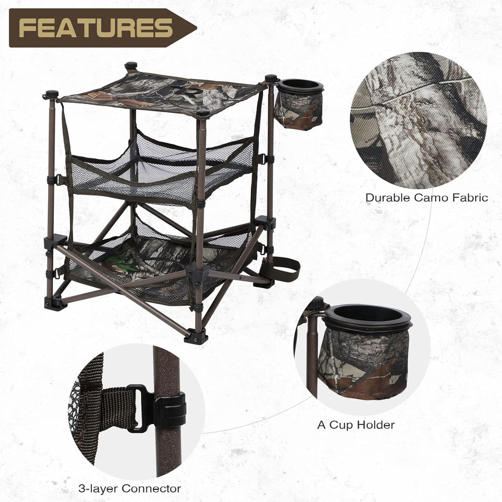 Portable Folding Camping Side Canvas Table 3 Layer D302