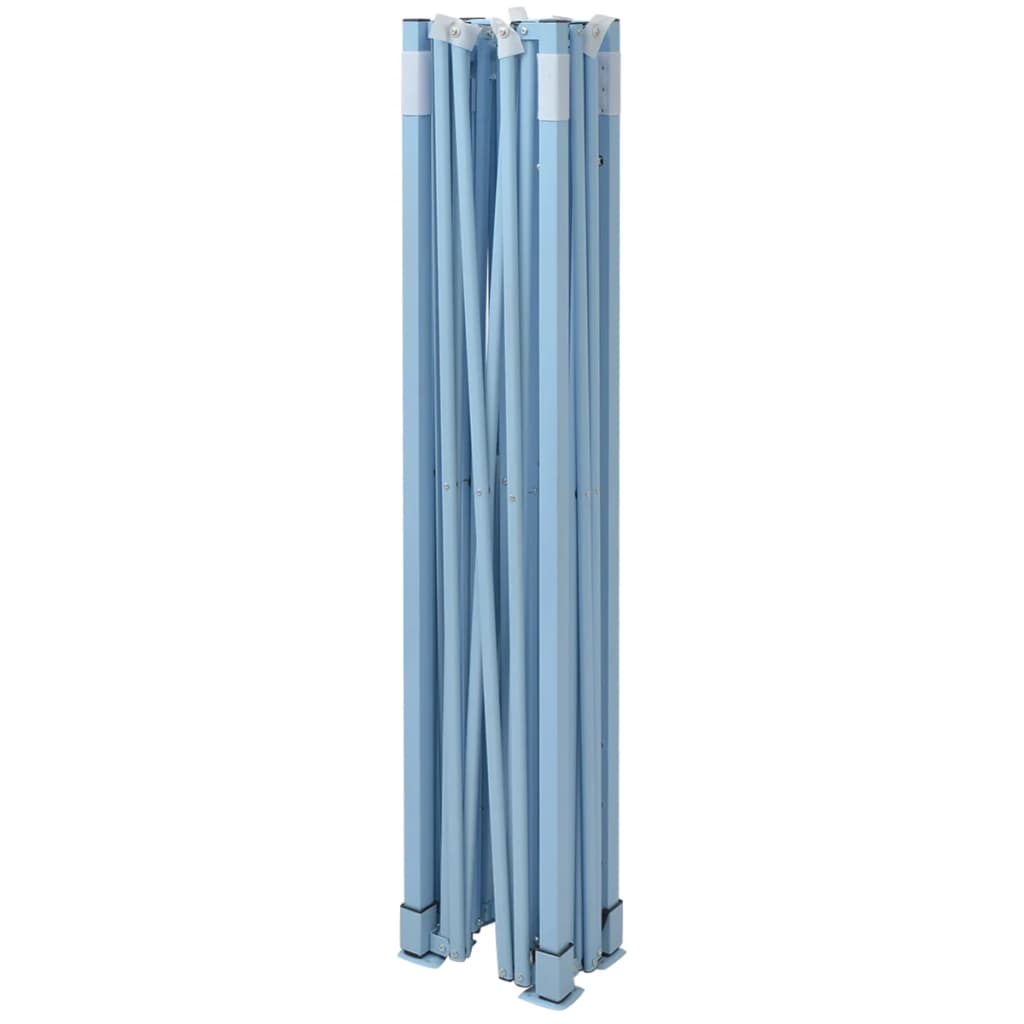 Folding Party Tent with 4 Sidewalls Steel Blue K479197