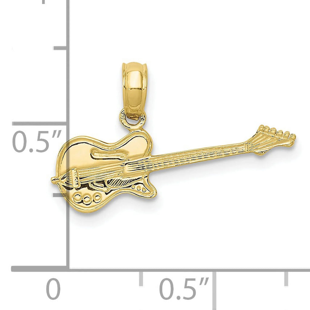 10K Yellow Gold Electric Guitar Pendant D794058