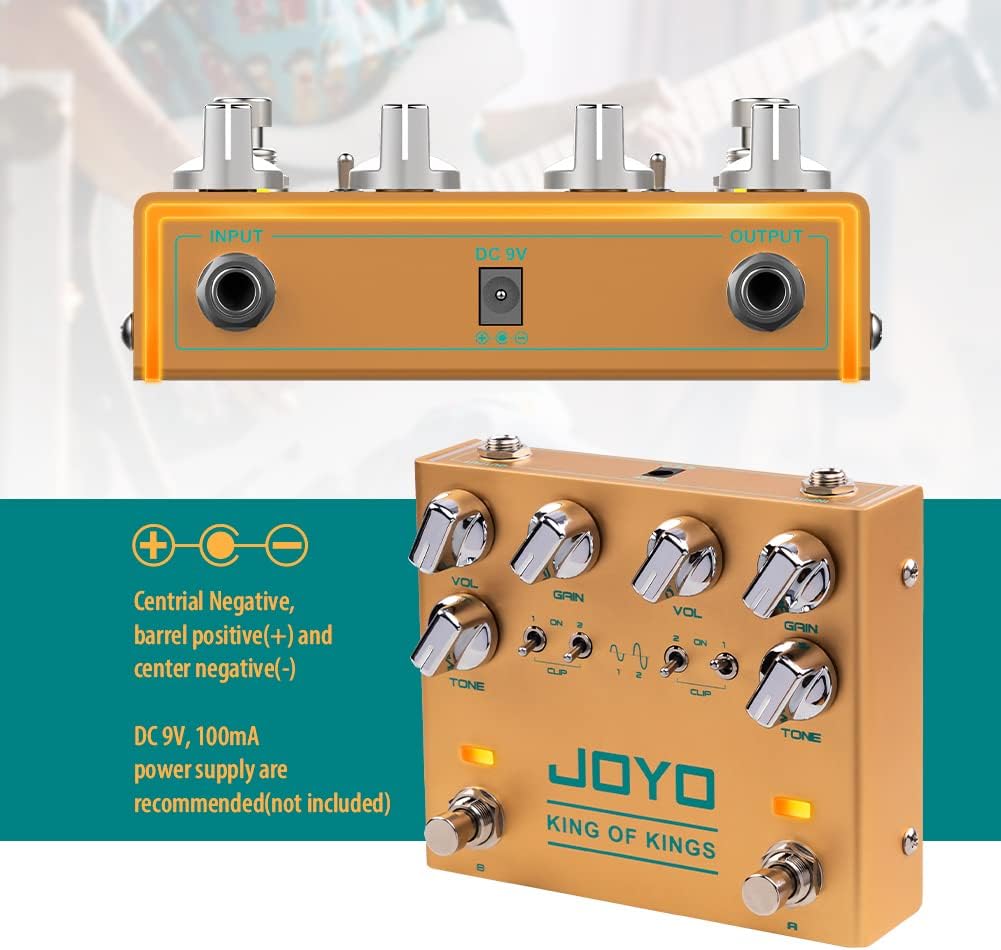 Dual Crunch Guitar Effect Pedal Overdrive Pedal True Bypass Pack of 2 F419