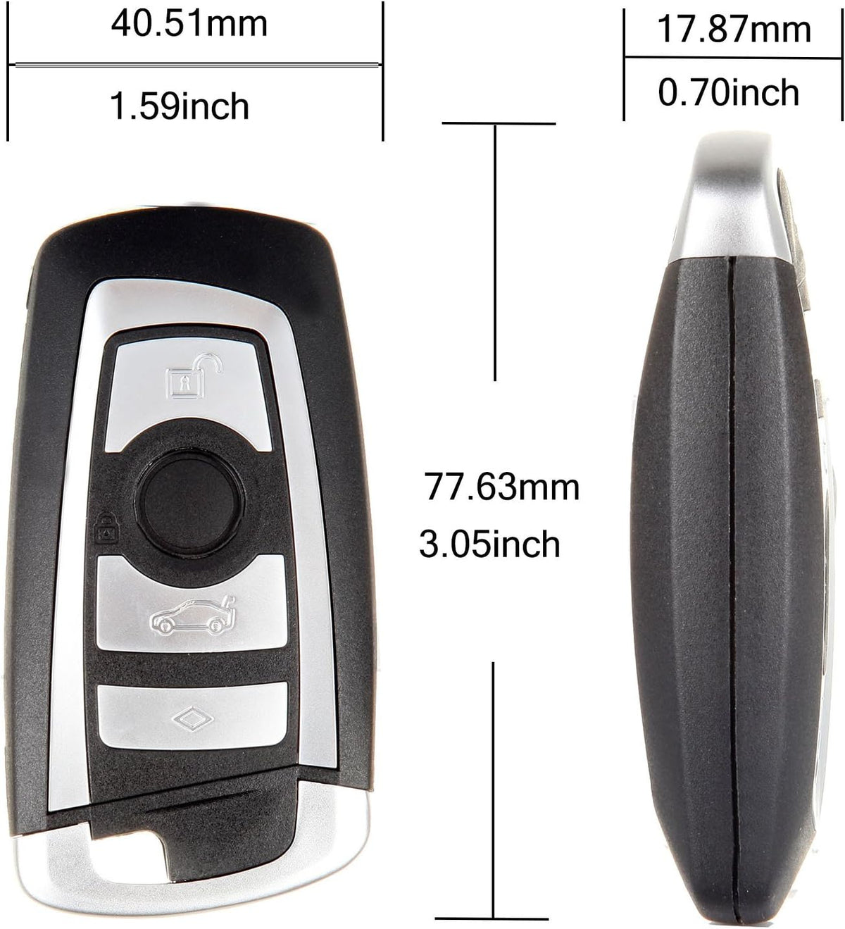 Replacement Keyless Entry Remote Car Key Fob 2 X 4 Buttons P55003