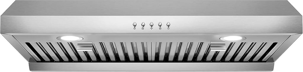 30 inch Under Cabinet Ducted Stainless Steel Range Hood with 3 Speed Exhaust Fan A32533