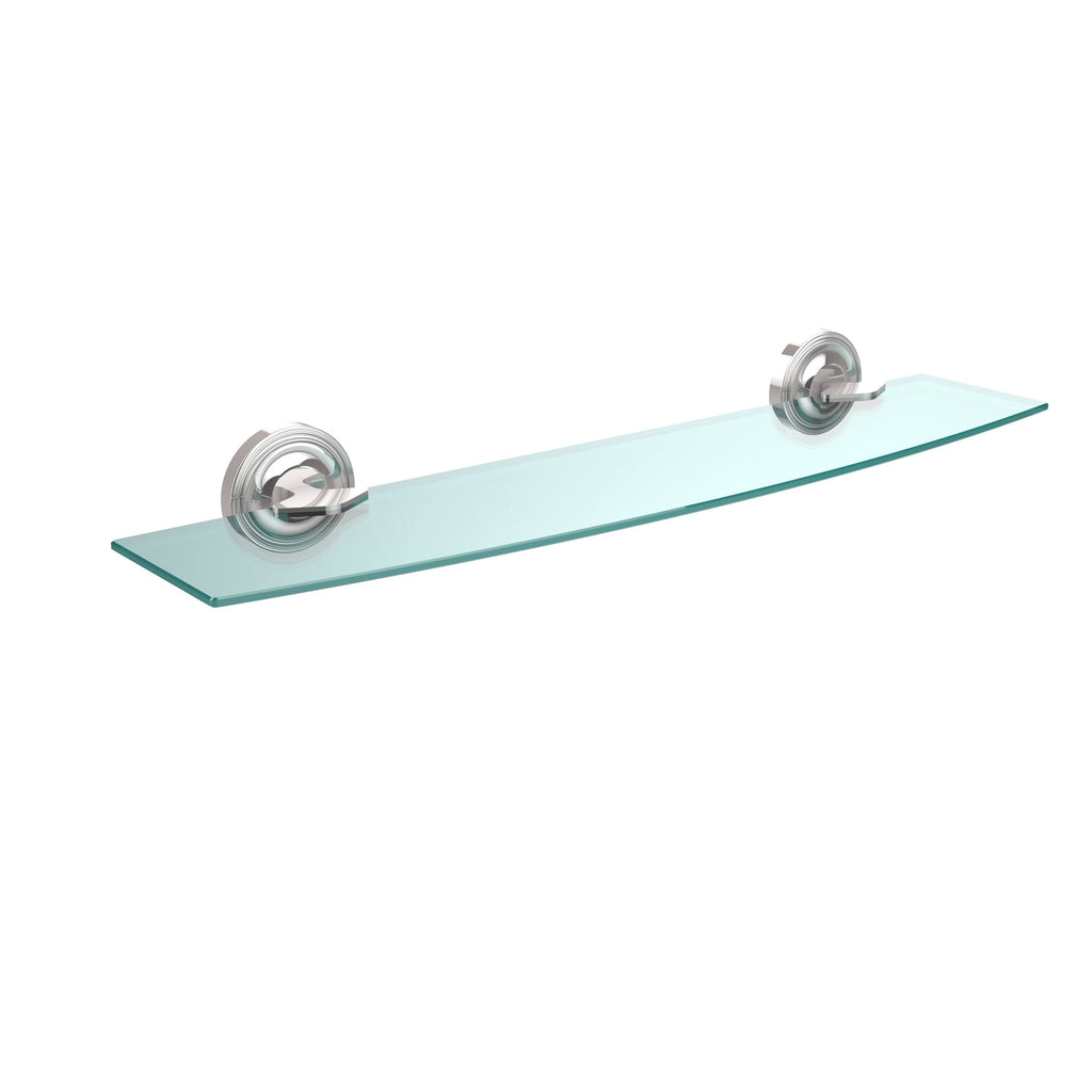 Polished Chrome 24 inch Glass Shelf T58412