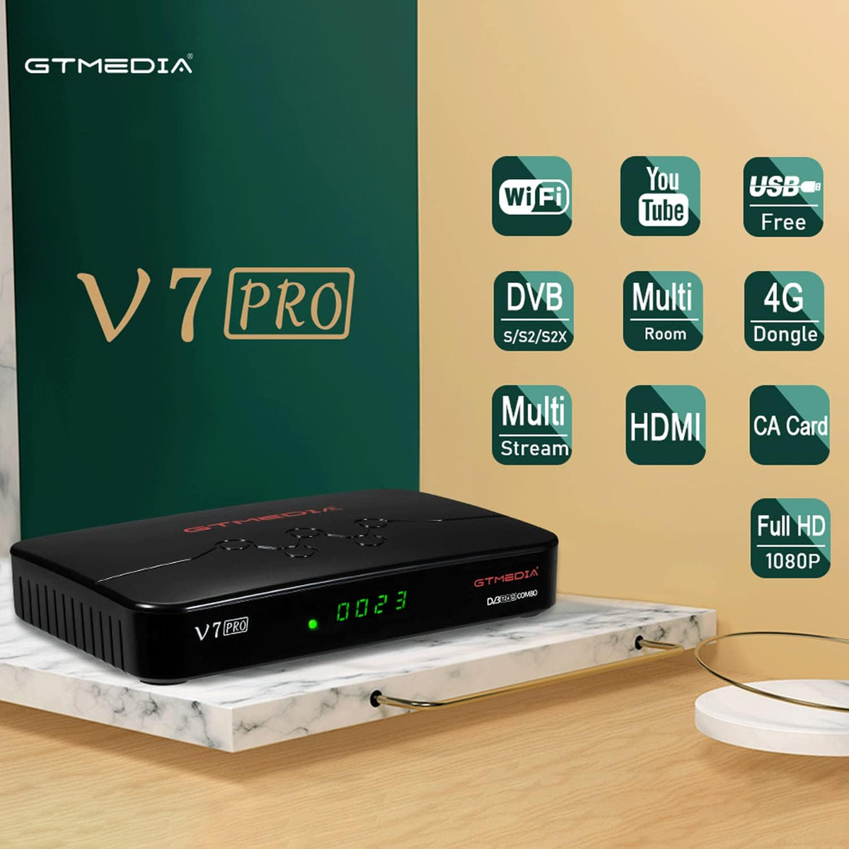 1080p Digital Satellite TV Receiver Pack of 2 W4356