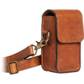 Antique Cognac Camera Case & Crossbody P548040