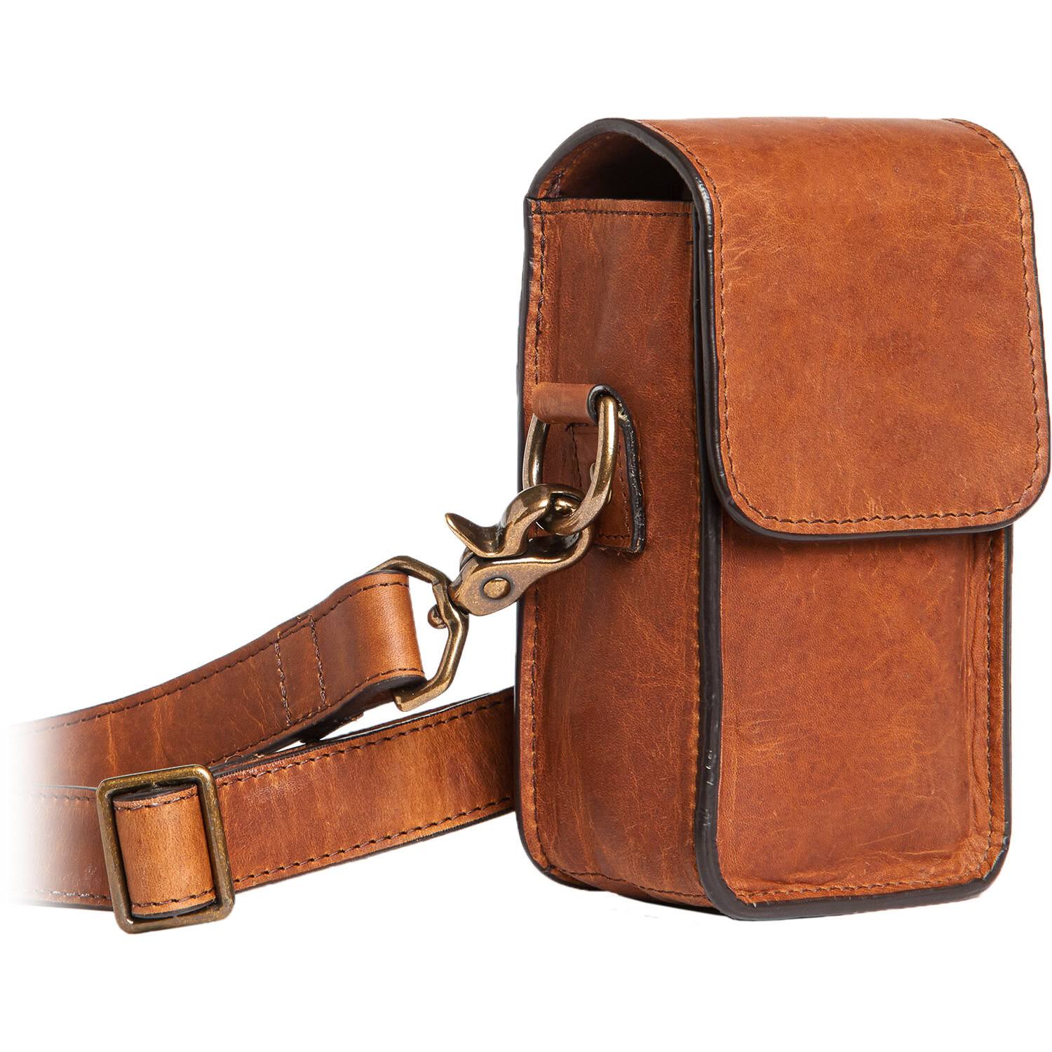 Antique Cognac Camera Case & Crossbody P548040