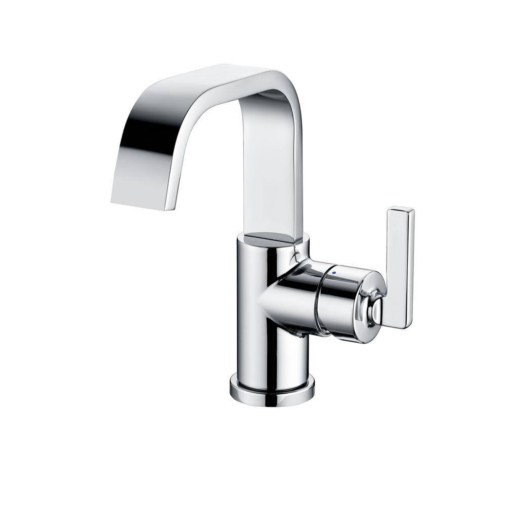 Single-Handle Bathroom Faucet with Drain in Chrome Q11650