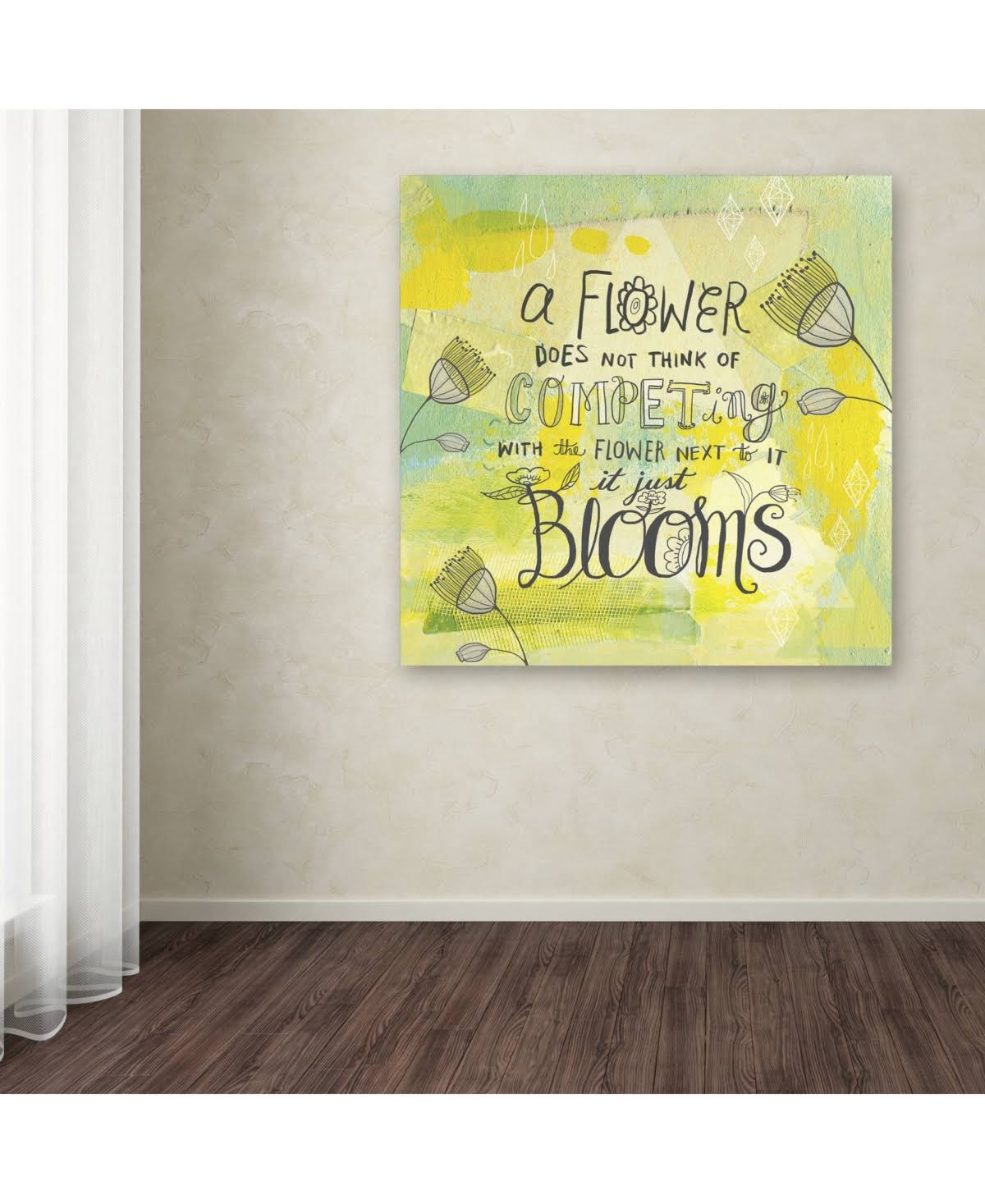 Blooms Quote 35x35-Inch X142391
