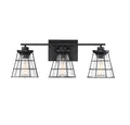 3 Light Black Bath Bar I530242