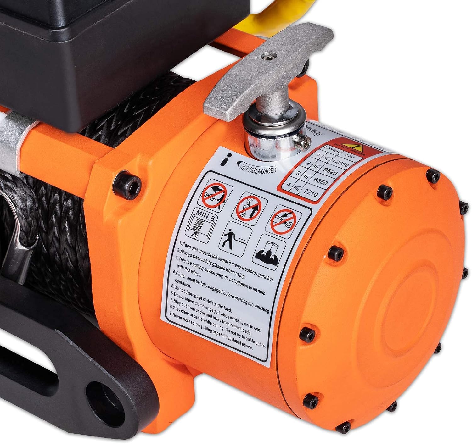 12000 lb Electric Winch with Synthetic Rope, 12V Wireless Remote Waterproof Winch J333