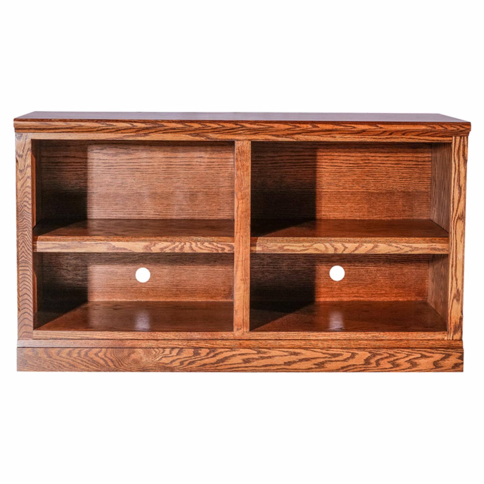 Whitewash Oak TV Cart with Open Shelves K9453