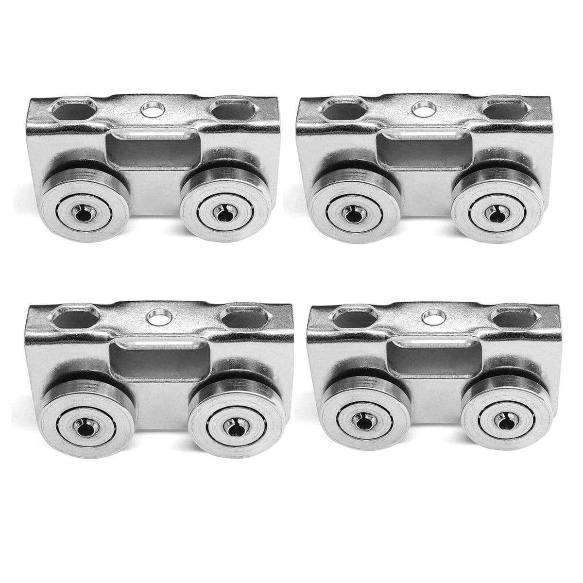 4 Wheel Light Duty Trolley Assembly, Electro-Galvanized Zinc, Pack of 2 T406784