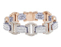 14K Rose White Gold Baguette Diamond Bracelet A368453