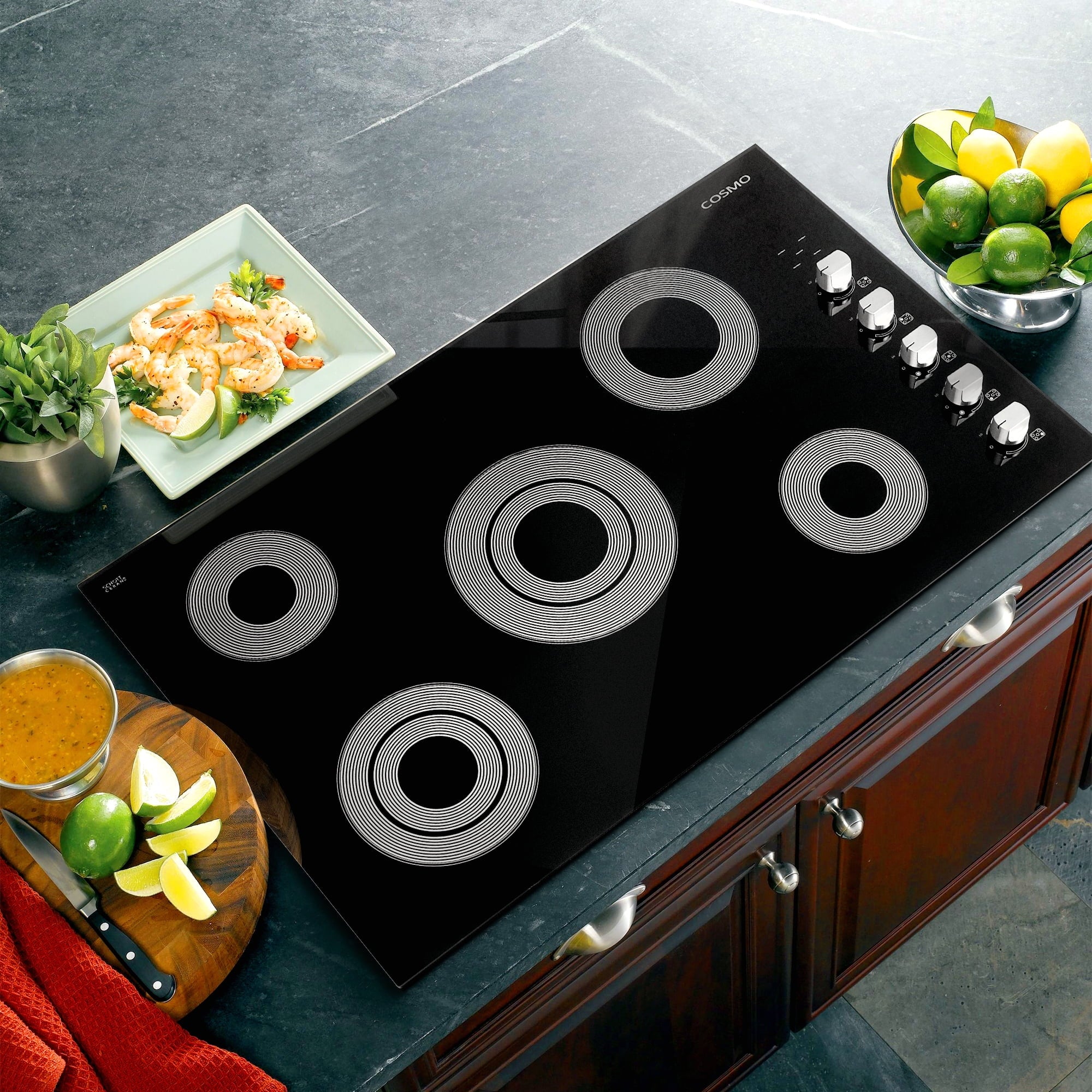 2 Piece Kitchen Appliance Packages with Electric Cooktop & Electric Wall Oven V5460