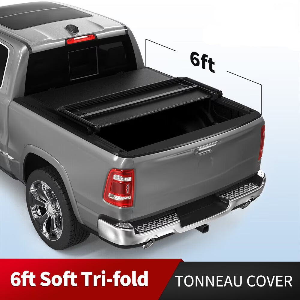 6 ft Soft Tri Fold Truck Bed Tonneau Cover C31259